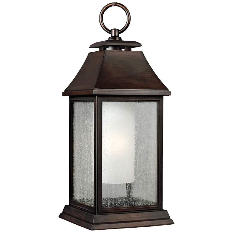 Image 1 Feiss Shepherd 21 inchH Copper Outdoor Hanging Light