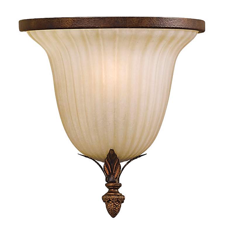 Image 1 Feiss Sonoma Valley 9 inch High Aged Tortoise Shell Wall Sconce