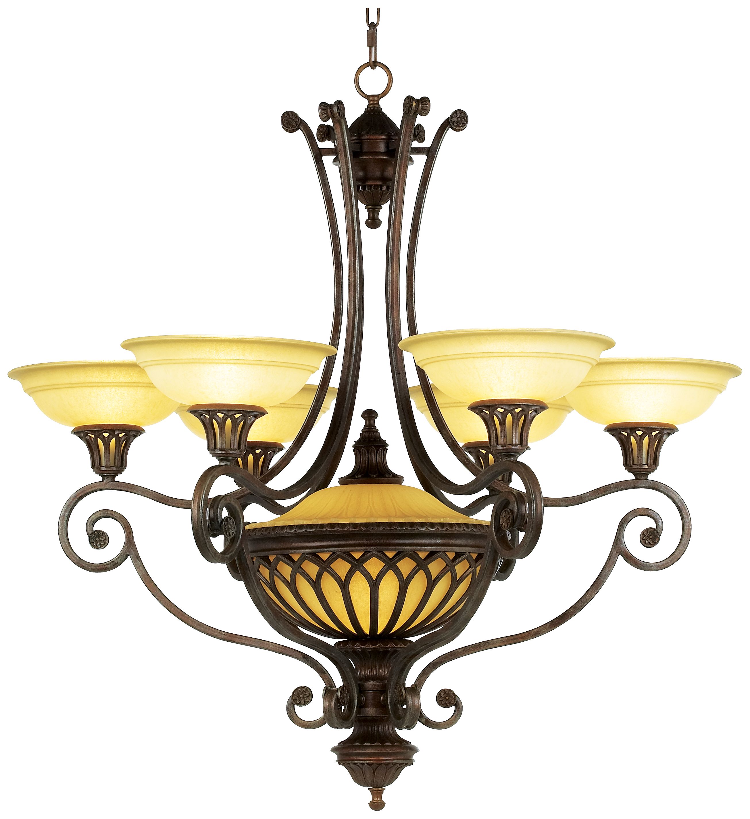 Feiss Stirling Castle 36" Wide Seven-Light Chandelier