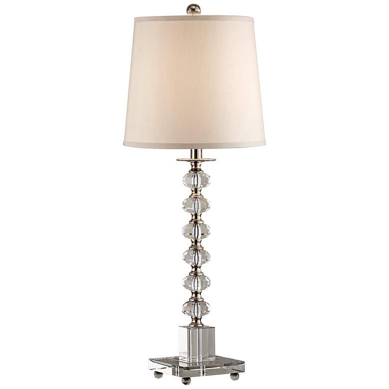 Image 1 Feiss Stylus Nickel and Crystal Table Lamp