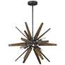 Feiss Thorne 26" Wide Dark Zinc 6-Light Starburst Chandelier