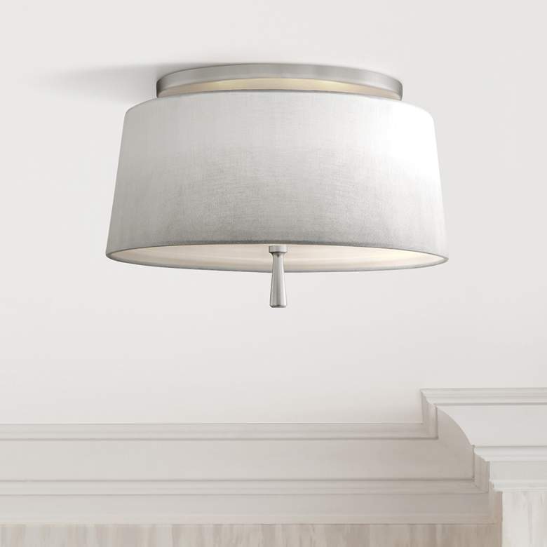 Image 1 Feiss Tori 14" Wide Satin Nickel Ceiling Light