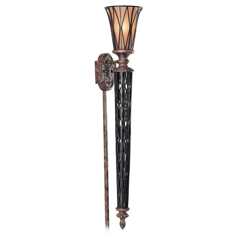 Image 1 Feiss Triomphe Collection Torchiere Plug-In Style Wall Lamp