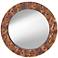 Feiss Tyler 29" Round Charred Wood Wall Mirror
