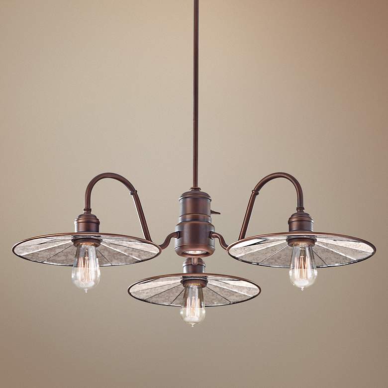 Image 1 Feiss Urban Renewal 32 1/4" Wide Astral Bronze Chandelier