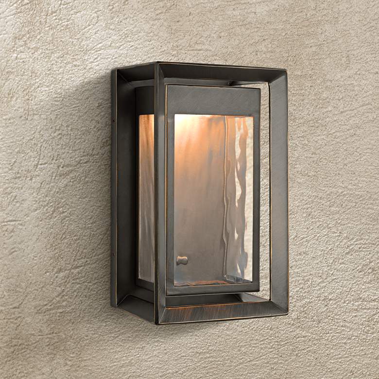 Feiss Urbandale 10&quot;H Antique Bronze LED Outdoor Wall Light