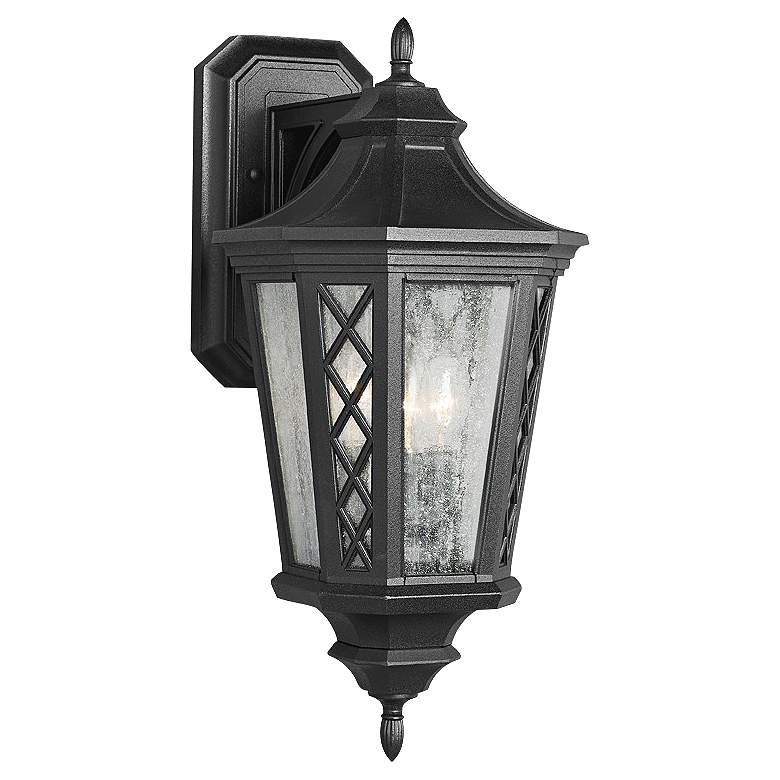 Image 1 Feiss Wembley Park 19 1/2 inch High Black Outdoor Wall Light