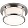 Feiss Woodward Brushed Steel 13 1/4"W LED Ceiling Light