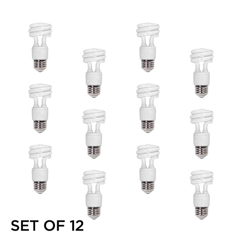 Image 1 Feit 5W Warm White Spiral CFL Bulb 12-Pack