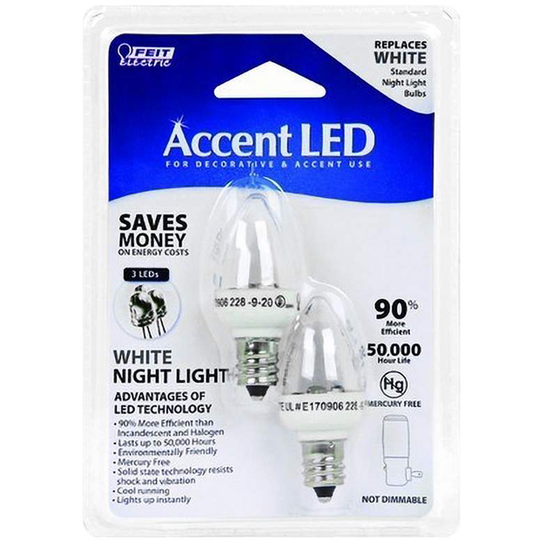 Image 1 Feit &lt;1 Watt Clear Accent Night Light LED Bulbs 2 Pack