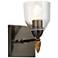 Felice 1 Light Wall Sconce In Dark Bronze With Gold Accents