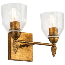 Felice 2 Light Vanity Light In Gold