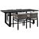 Felicia Outdoor 5-Piece Dining Table Set in Aluminum with Rope and Cushions