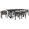 Felicia Outdoor 7-Piece Dining Table Set in Aluminum with Rope and Cushions