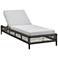 Felicia Outdoor Patio Adjustable Chaise Lounge Chair in Aluminum with Rope