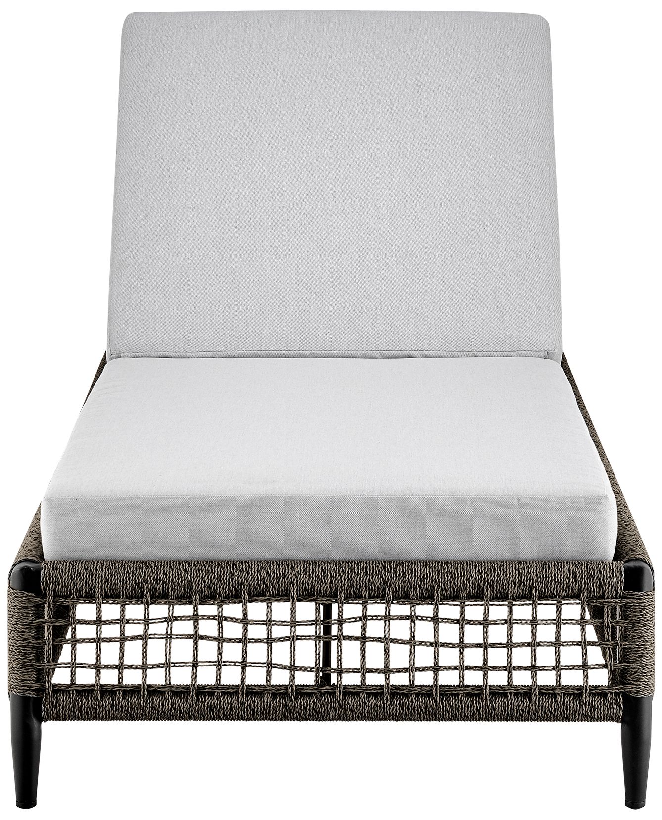 Image 3 Felicia Outdoor Patio Adjustable Chaise Lounge Chair in Aluminum with Rope more views