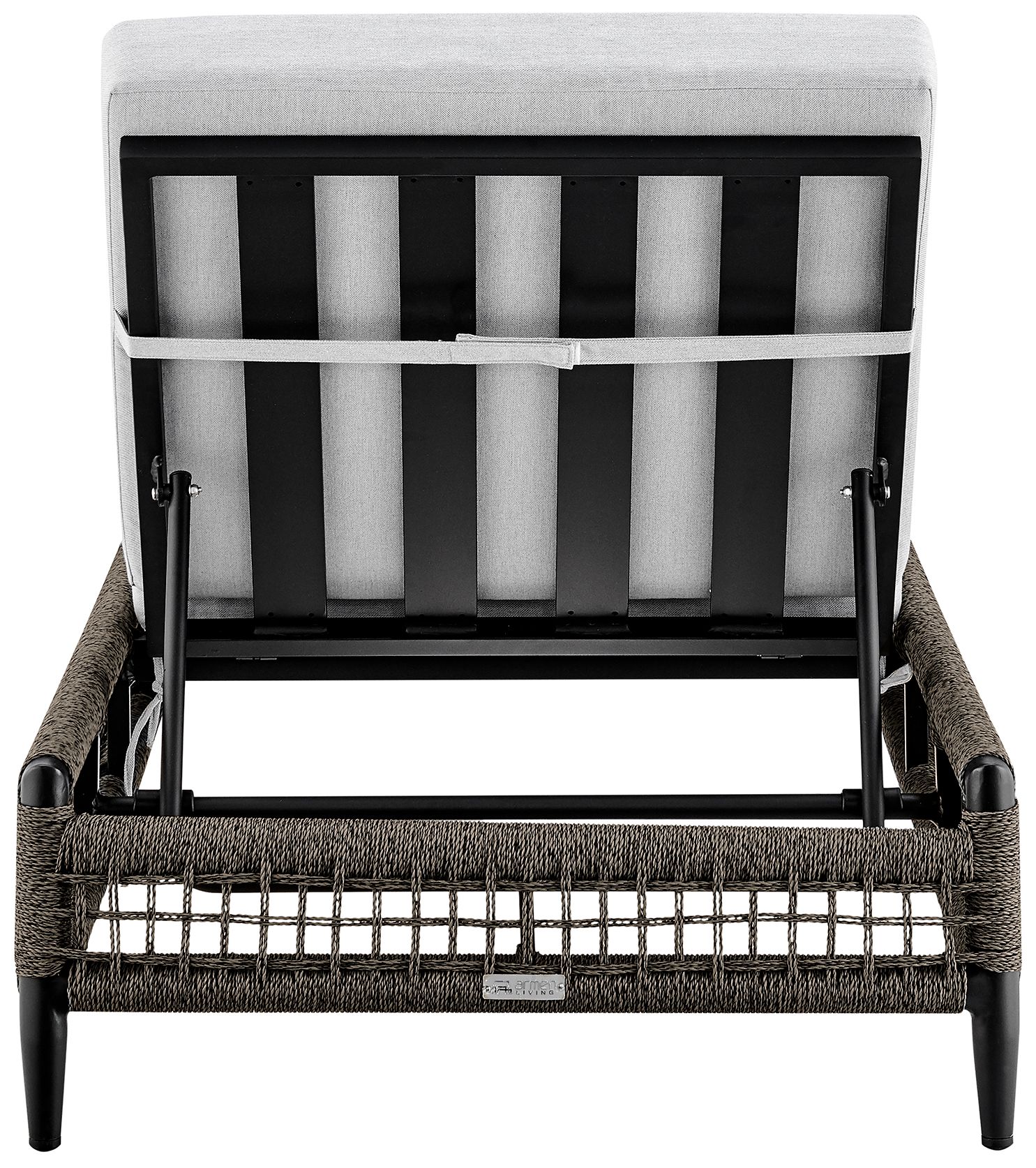 Image 6 Felicia Outdoor Patio Adjustable Chaise Lounge Chair in Aluminum with Rope more views