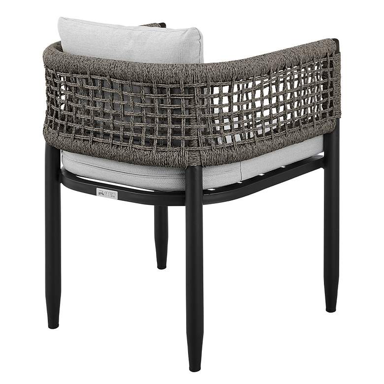 Image 2 Felicia Set of 2 Outdoor Patio Dining Chair in Aluminum with Grey Rope more views
