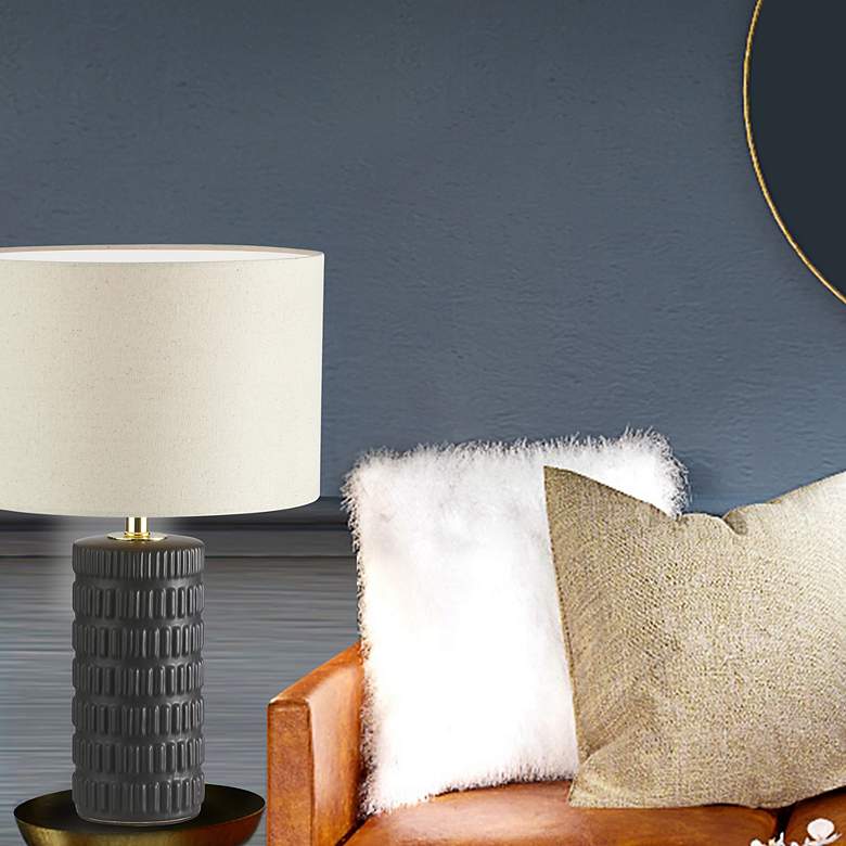 Image 2 Felicity 18.25" High Matte Black Table Lamp more views