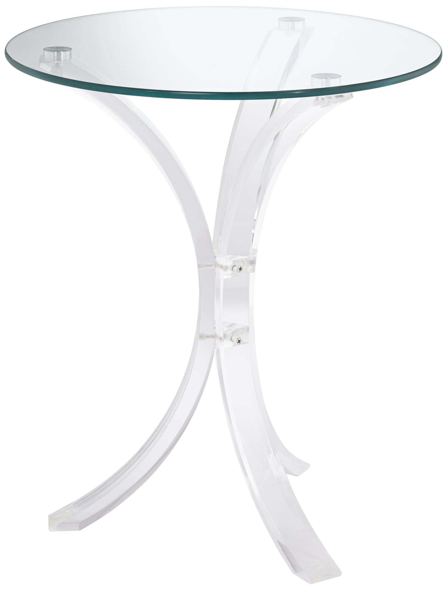 round glass tall table