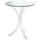 Felicity 18" Wide Glass and Clear Acrylic Round Accent Table
