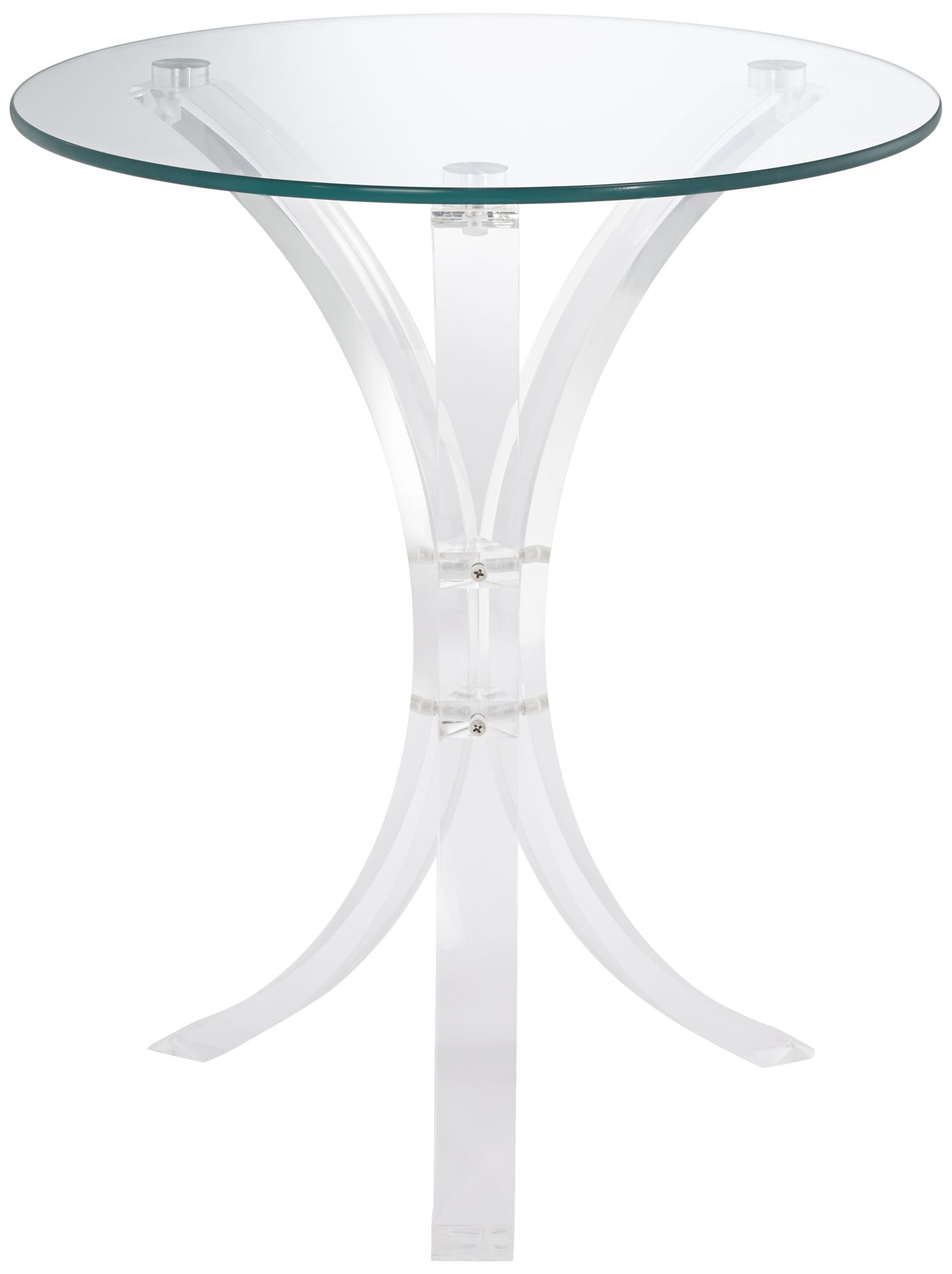 Felicity 18" Wide Glass and Clear Acrylic Round Accent Table - #9T049 | Lamps Plus