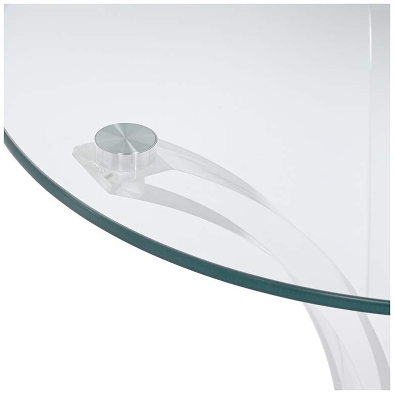 Felicity 18&quot; Wide Glass and Clear Acrylic Round Accent Table more views