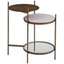 Felicity 24" Metal and Marble Accent Table