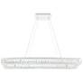 1_Felicity 44"W Chrome and Clear Crystal LED Linear Chandelier