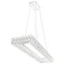 3_Felicity 44"W Chrome and Clear Crystal LED Linear Chandelier more views