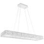 7_Felicity 44"W Chrome and Clear Crystal LED Linear Chandelier more views