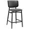 Felipe 26 1/2" Gray Faux Leather Counter Stool
