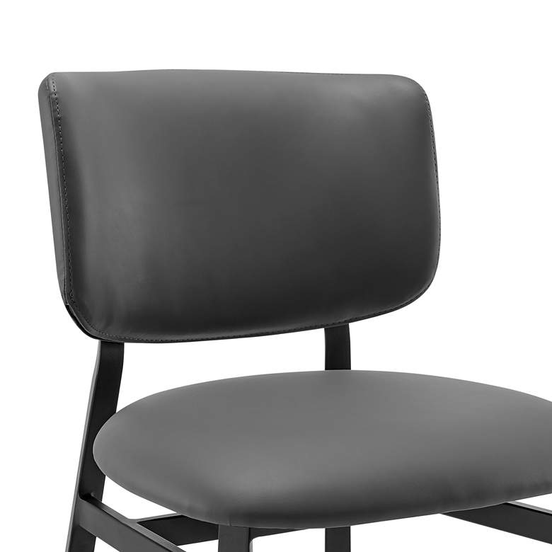 Image 2 Felipe Gray Faux Leather Side Chair more views
