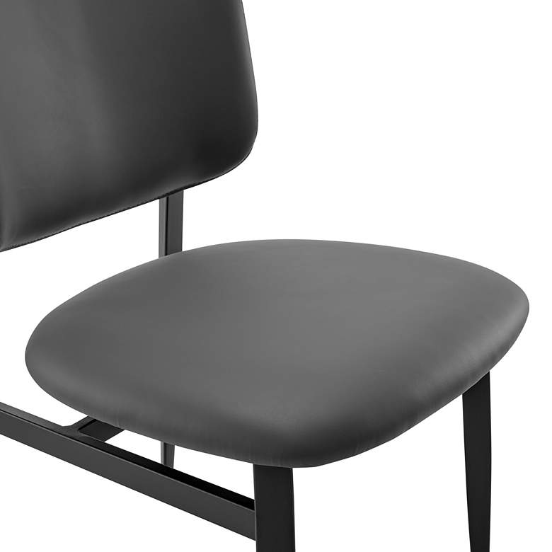 Image 3 Felipe Gray Faux Leather Side Chair more views