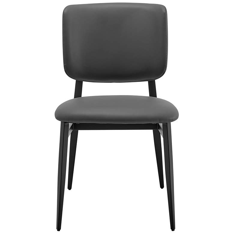 Image 5 Felipe Gray Faux Leather Side Chair more views