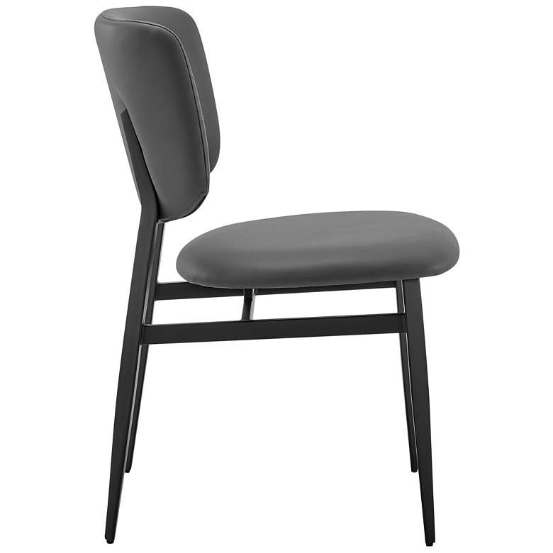 Image 6 Felipe Gray Faux Leather Side Chair more views