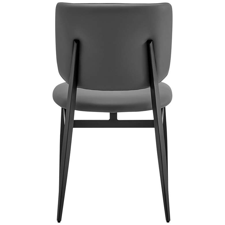 Image 7 Felipe Gray Faux Leather Side Chair more views
