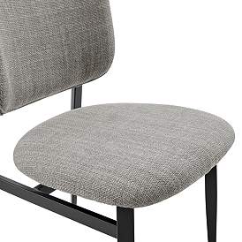 Image3 of Felipe Gray Linen Fabric Side Chair more views