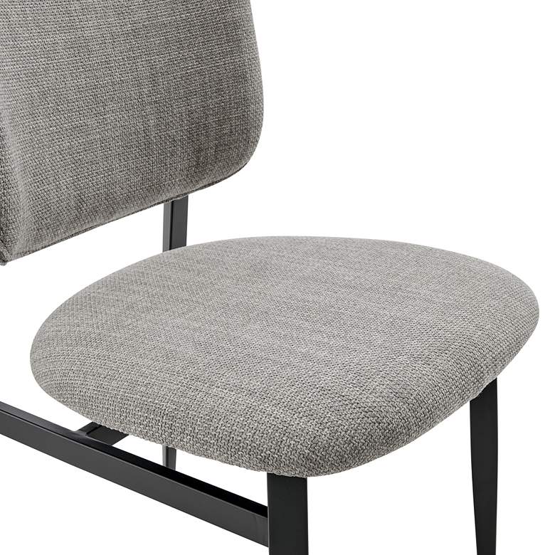 Image 3 Felipe Gray Linen Fabric Side Chair more views