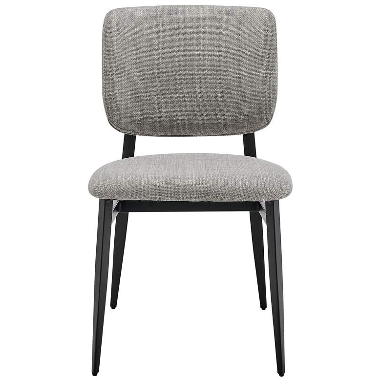 Image 5 Felipe Gray Linen Fabric Side Chair more views