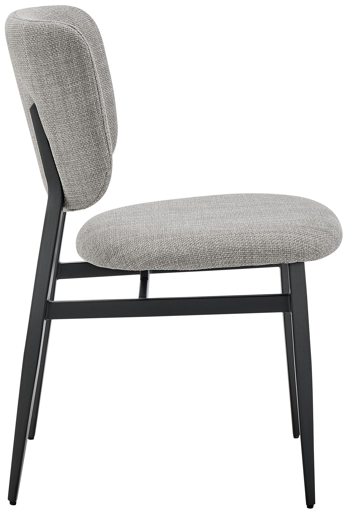 Image 6 Felipe Gray Linen Fabric Side Chair more views