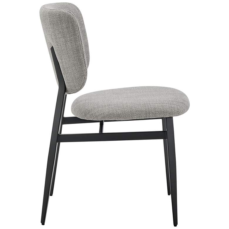 Image 6 Felipe Gray Linen Fabric Side Chair more views