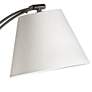 Felix 61" Satin Chrome Adjustable Floor Lamp With White Empire Shade