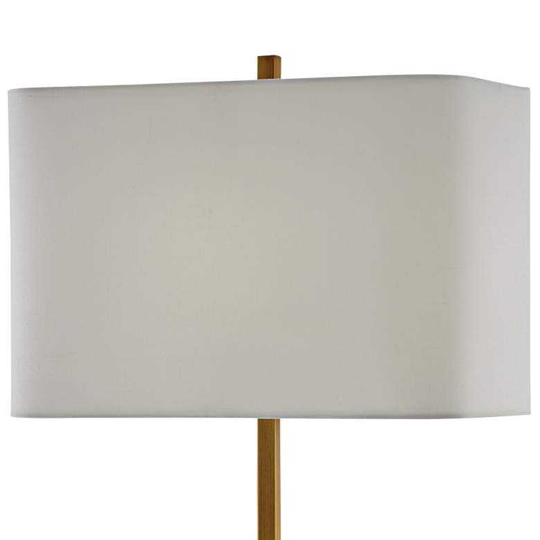 Image 3 Felix Antique Brass and Natural Alabaster Table Lamp more views