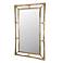 Felix Antiqued Brass 30" x 50" Rectangular Wall Mirror