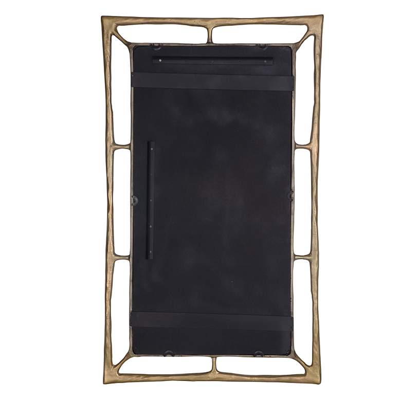 Image 4 Felix Antiqued Brass 30" x 50" Rectangular Wall Mirror more views