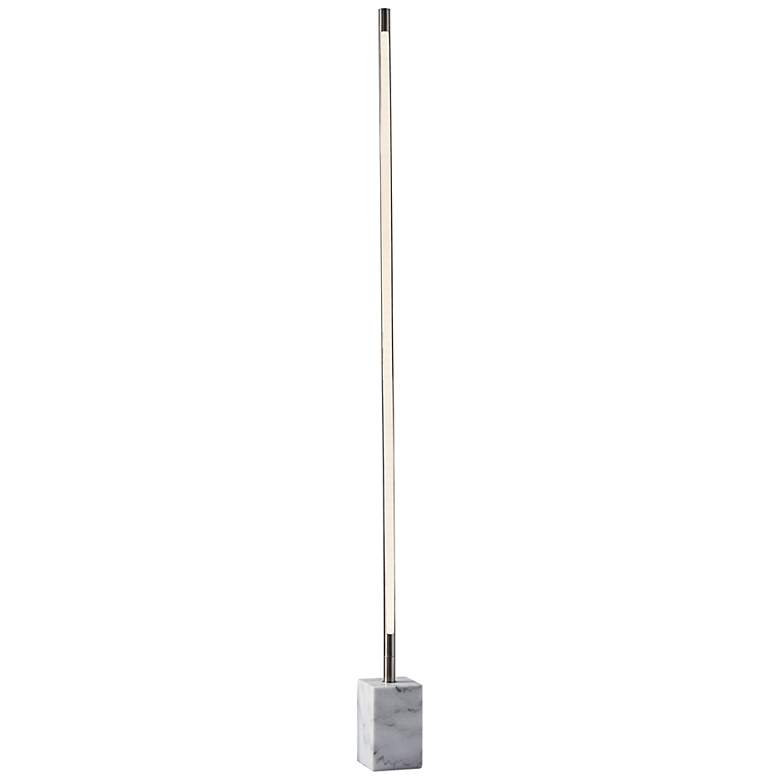 Image 5 Felix Brushed Steel and Marble LED Floor Lamp more views