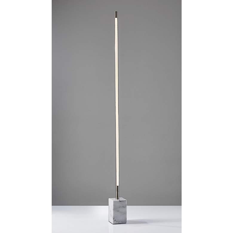 Image 6 Felix Brushed Steel and Marble LED Floor Lamp more views