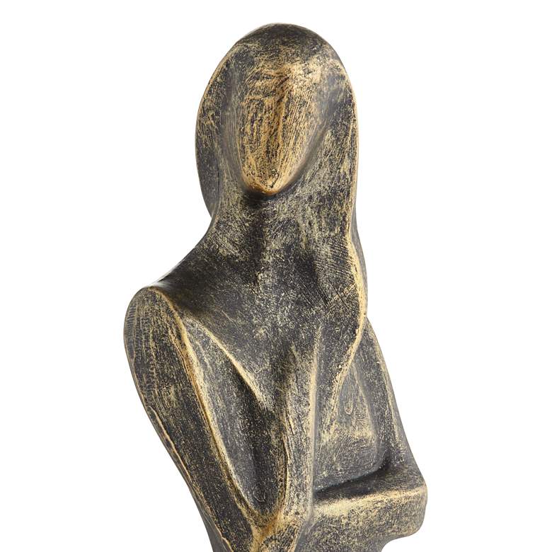 Image 2 Femme Fatale 16" High Matte Bronze Woman Statue more views