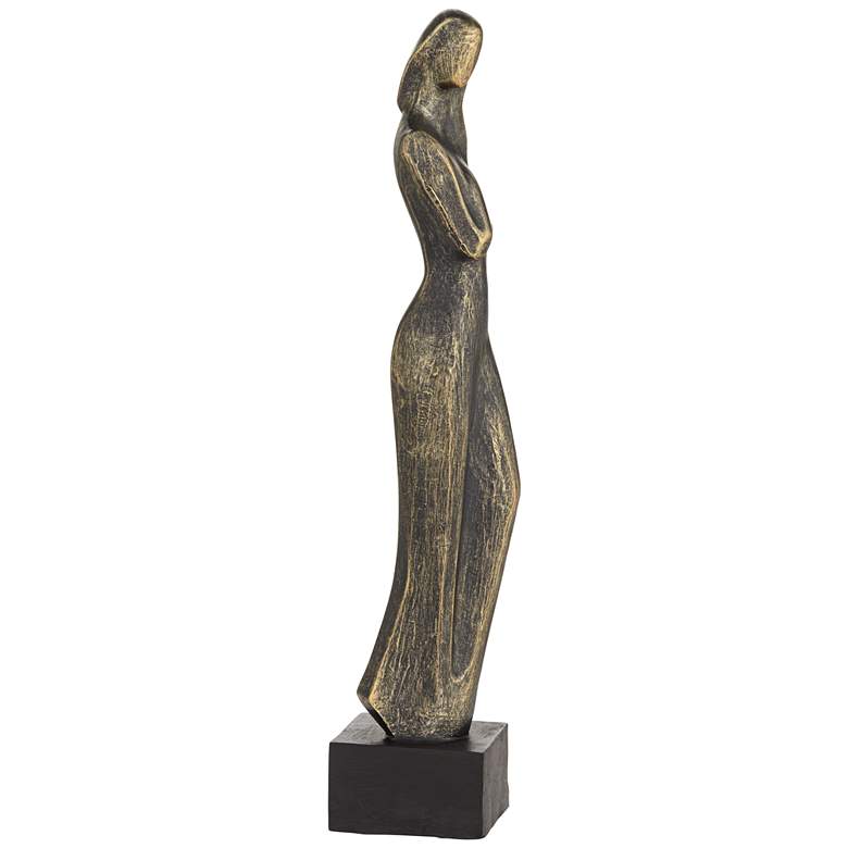 Image 5 Femme Fatale 16" High Matte Bronze Woman Statue more views